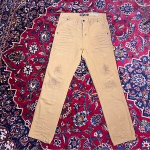 PRPS Tan Relaxed Painter-Style Jeans